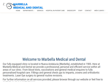Tablet Screenshot of marbella-medical-and-dental.com